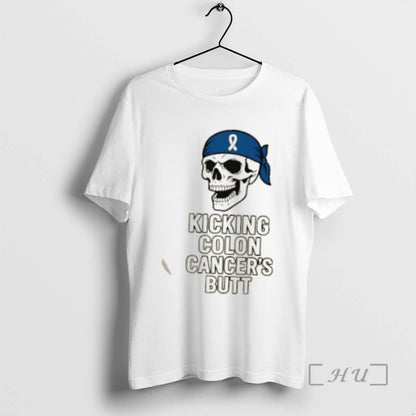 Officials Skull Kicking Colon Cancers Butt Shirt Vintage Collection