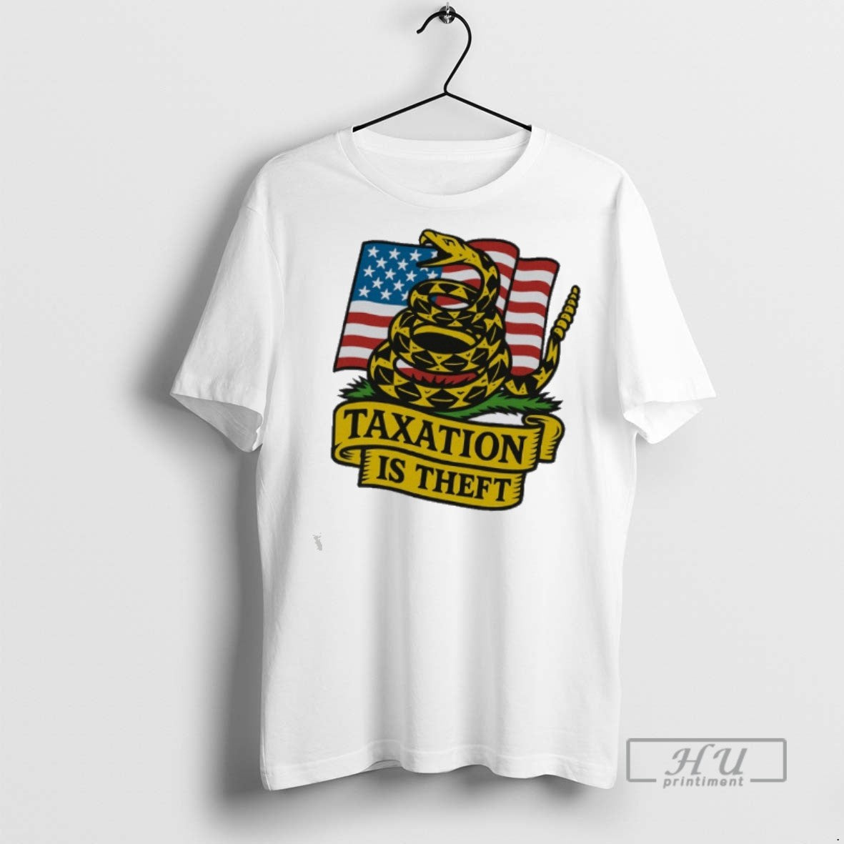 Officials Snake Taxation Is Theft Usa Flag T Shirts Tee Stylish