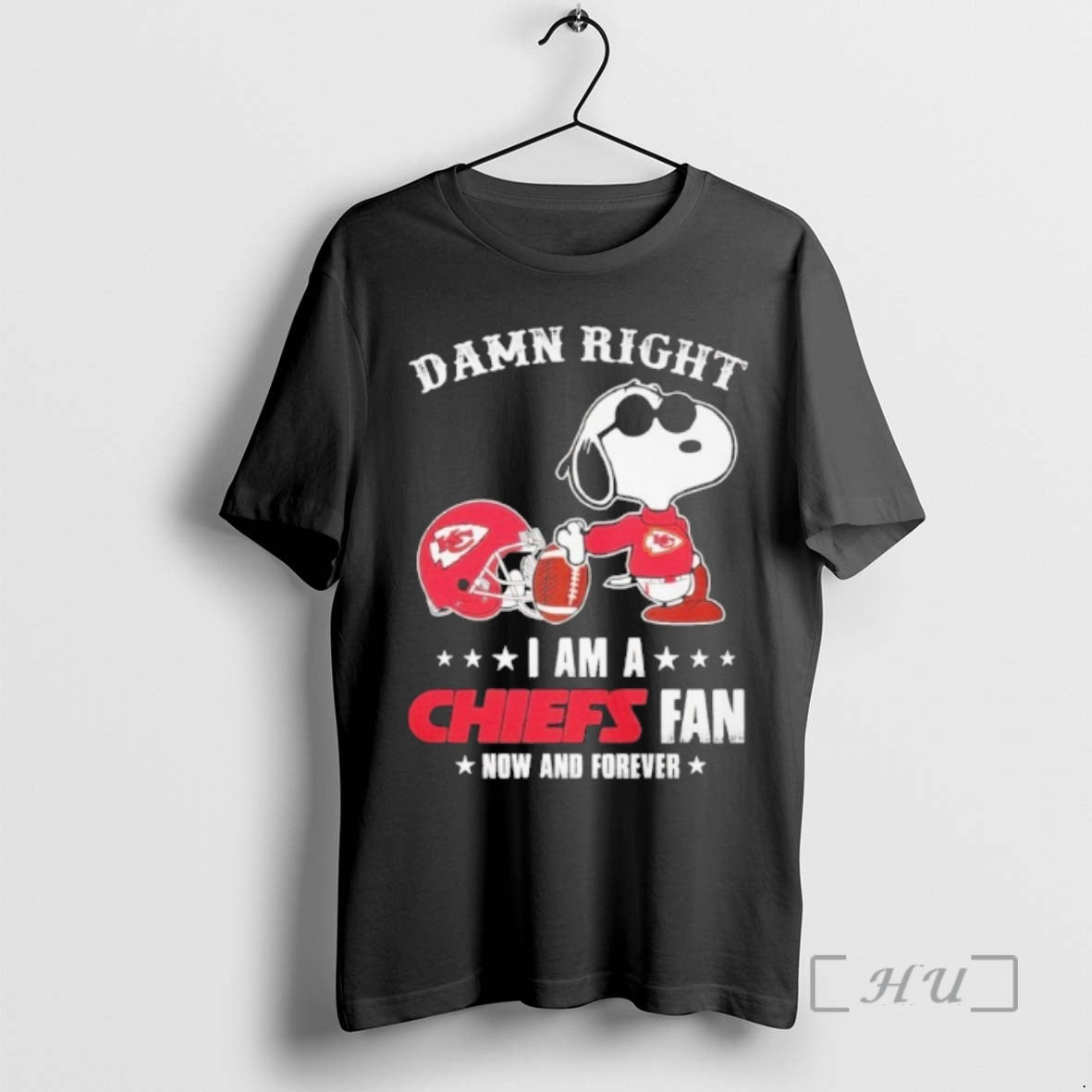 Officials Snoopy Damn Right I Am Chiefs Now And Forever Premium T