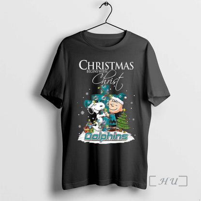 Officials Snoopy And Charlie Brown X Miami Dolphins Begins Christ
