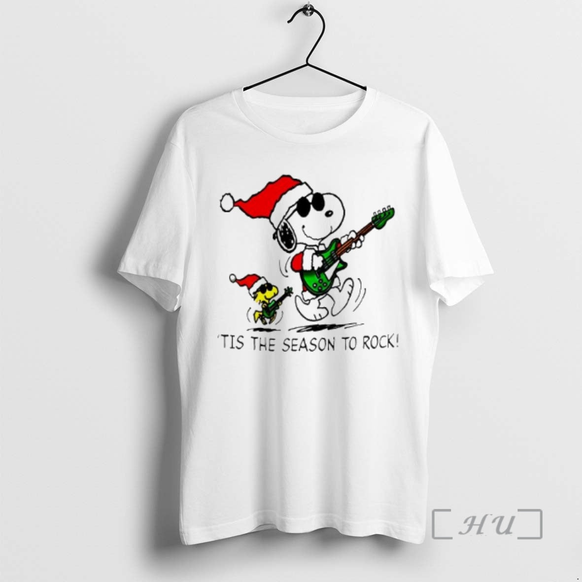 Officials Snoopy And Woodstock Tis Season To Rock Hoodie Authentic