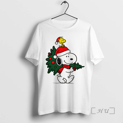 Officials Snoopy And Woodstock Carry Tree Merry Tank Top Exclusive Art