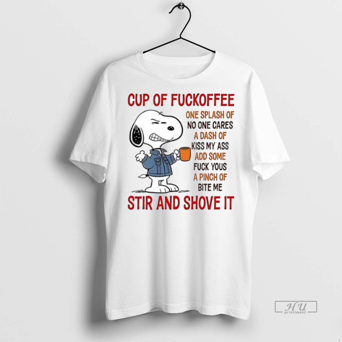 Officials Snoopy Cup Fuckoffee Stir And Shove It Ceramic Ceramic And