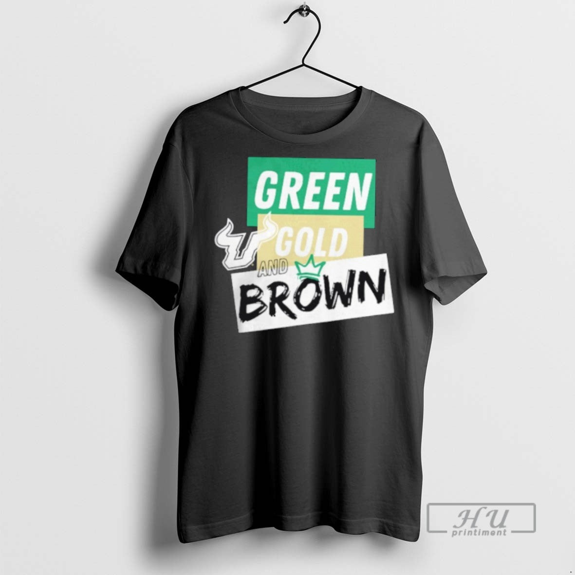 Officials South Florida Bulls Green Gold And Brown T Shirts Tank Top