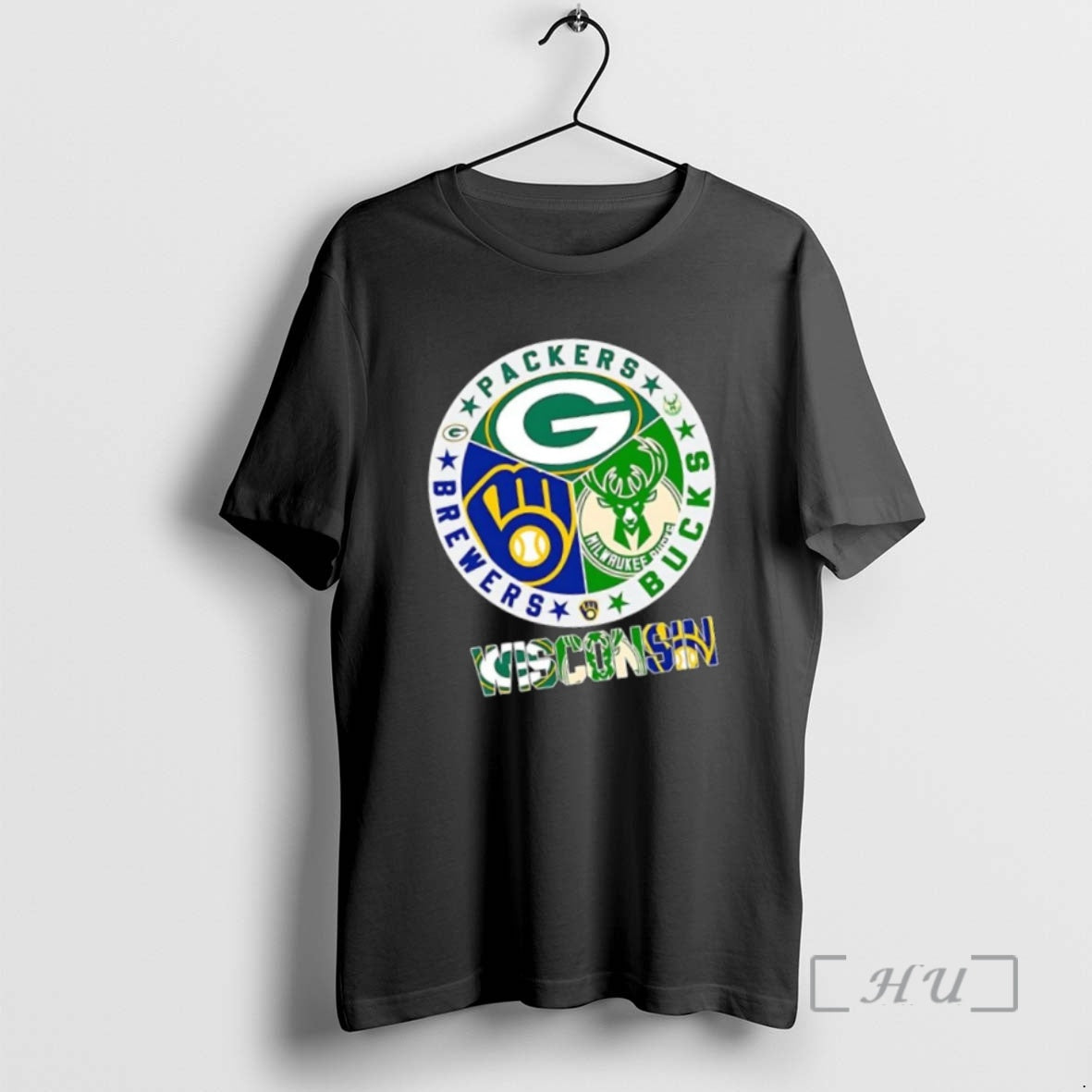 Officials Sports Wisconsin Packers Bucks And Brewers Tee Designer Look