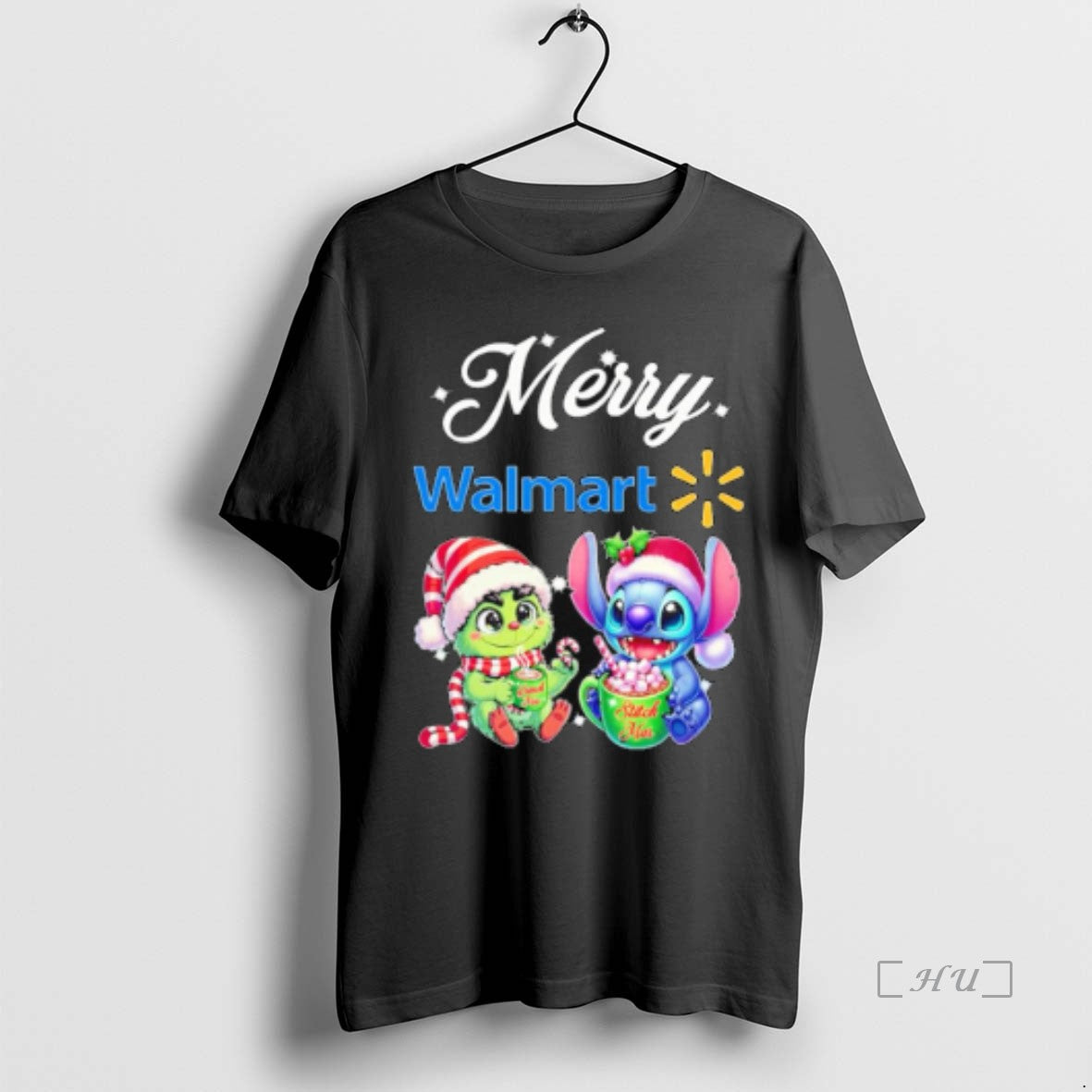 Officials Stitch And Grinch Merry X Walmart Logo TShirt Modern Outfit