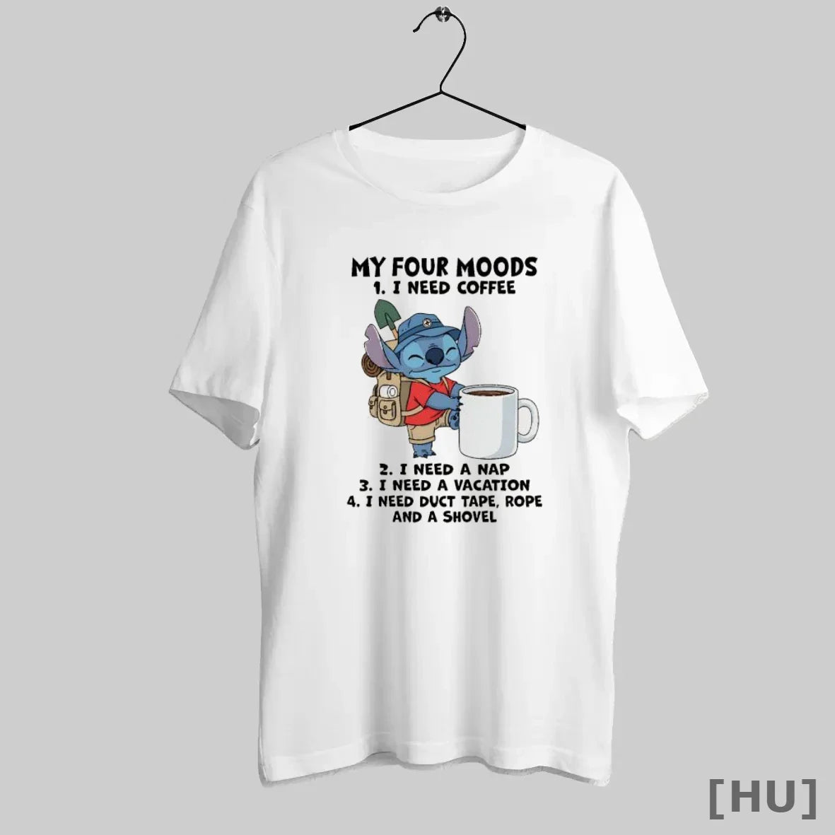 Officials Stitch My Four Moods 1 I Need Coffee 2 I Need Nap Tee