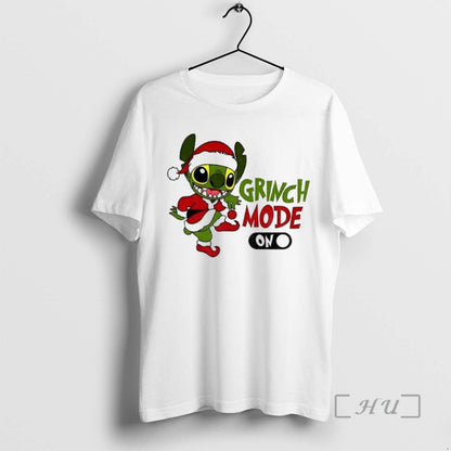 Officials Stitch X Grinch Santa Claus Grinch Mode Turn Merry Premium