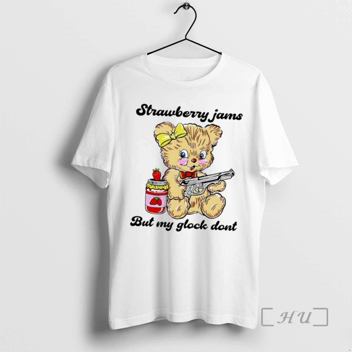 Officials Strawberry Jams But My Glock Dont Bear Circle Long Sleeve