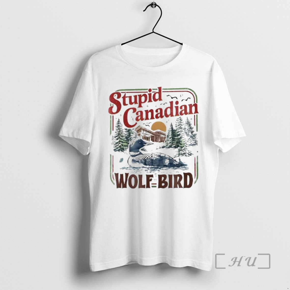 Stupid Canadian Wolf Bird Heated Rivalry Hockey Romance Tank Top