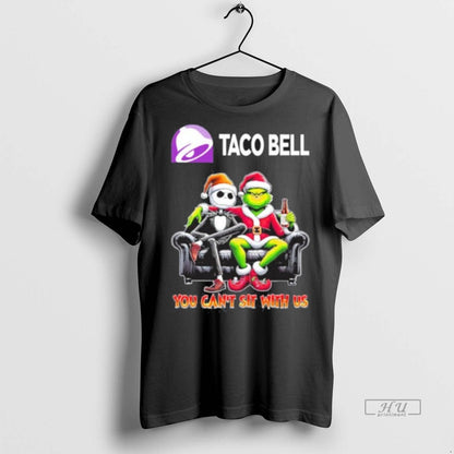 Officials Taco Bell Logo Santa Jack And Grinch You Cant Sit Us Tank