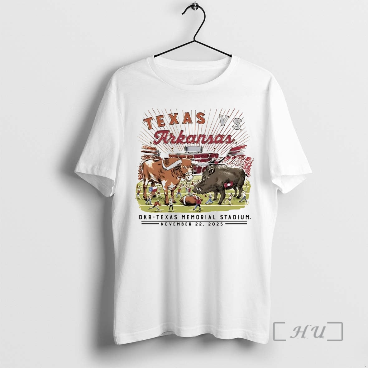 Officials Texas Vs Arkansas 2025 Gameday Memorial Stadium Tee Elegant