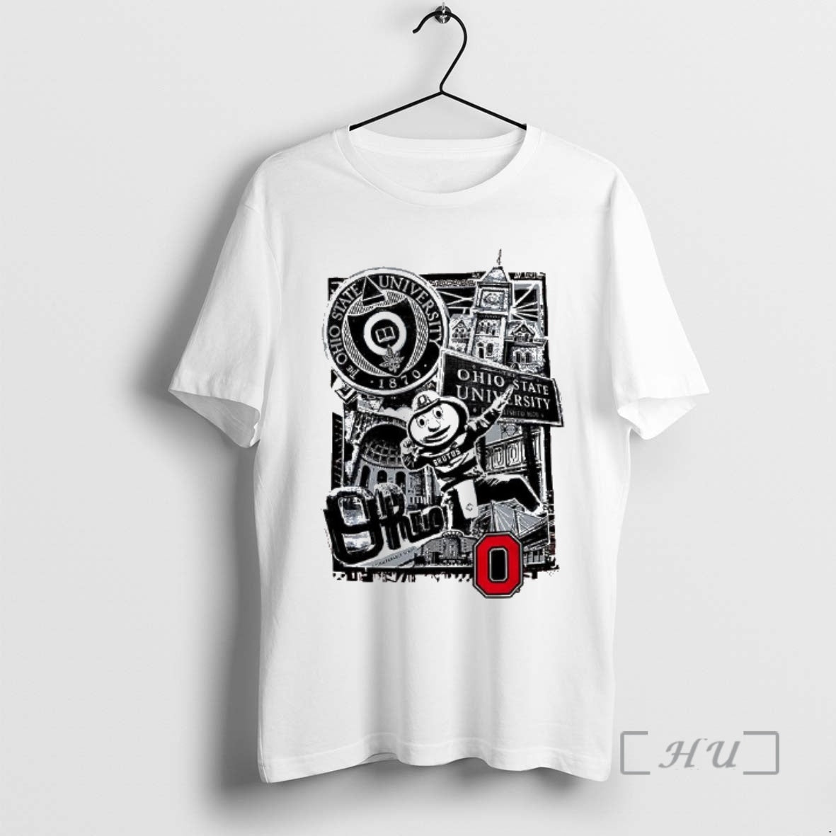 Officials Ohio State University Buckeyes Landmark Collage TShirt