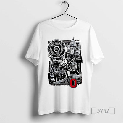 Officials Ohio State University Buckeyes Landmark Collage TShirt
