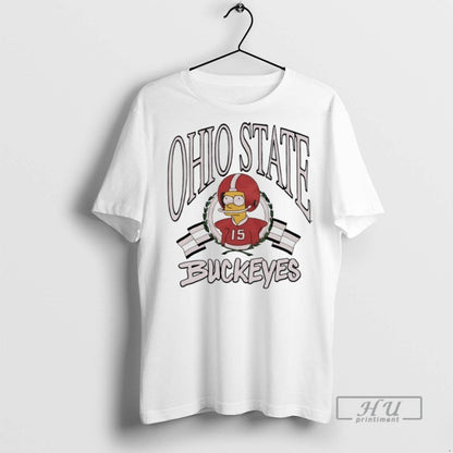 Officials Simpsons Bart X Ohio State Buckeyes T Shirts Long Sleeve