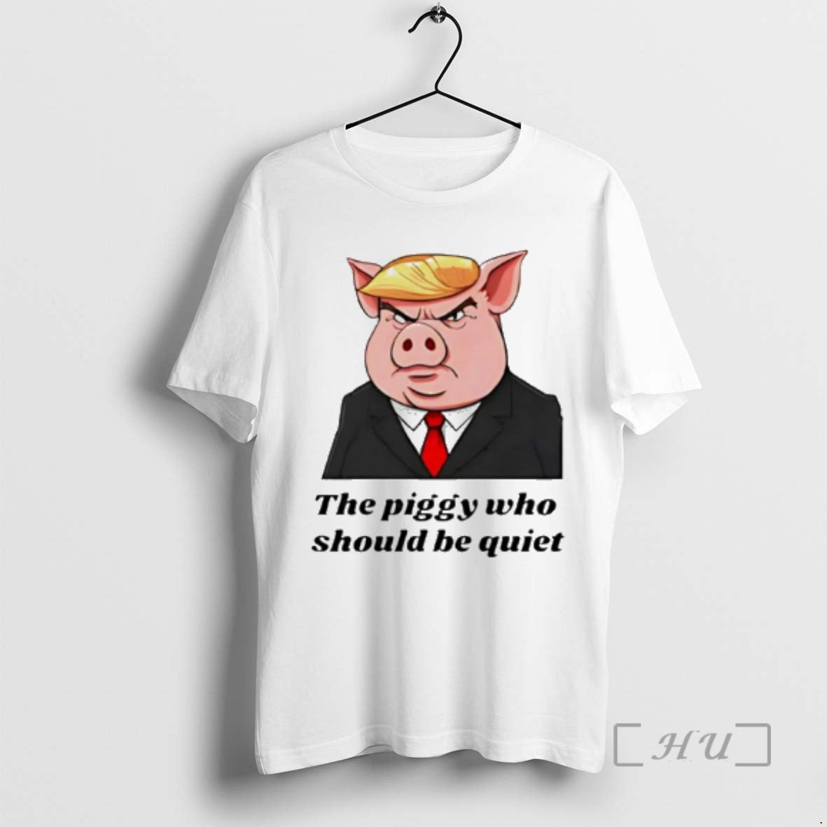 Officials Piggy Who Should Be Quiet Satirical Trump TShirt Vintage Art