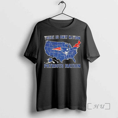There Is Only Nation New England Patriots Nation Us Map Hoodie