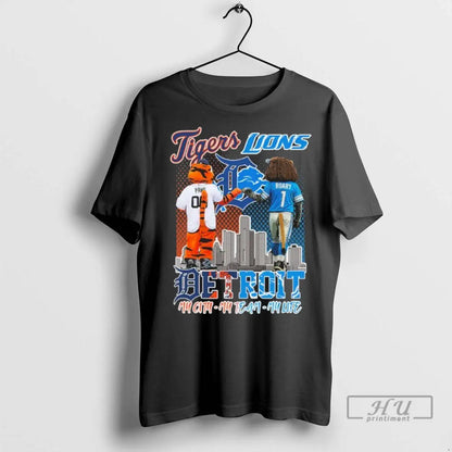Officials Tigers And Lions Detroit My City My Team My Life T Shirts