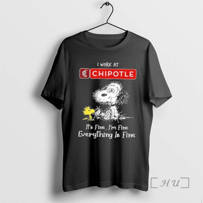 Officials Tired Snoopy And Woodstock I Work Chipotle Mexican Grill