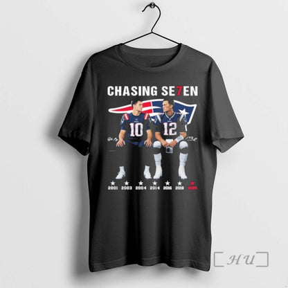 Tom Brady And Drake Maye Chasing Seven New England Patriots TShirt