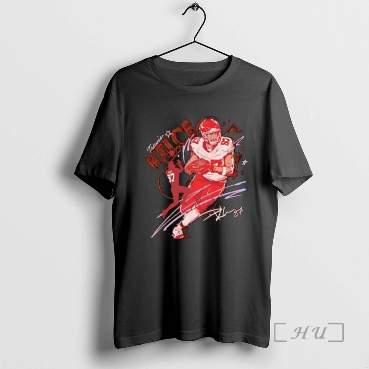 Officials Travis Kelce Kansas City Chiefs Scribble Signature TShirt