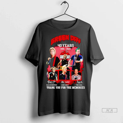 Officials Trendy Green Day 40 Years 1986 2026 Armstrong Dirnt Thank