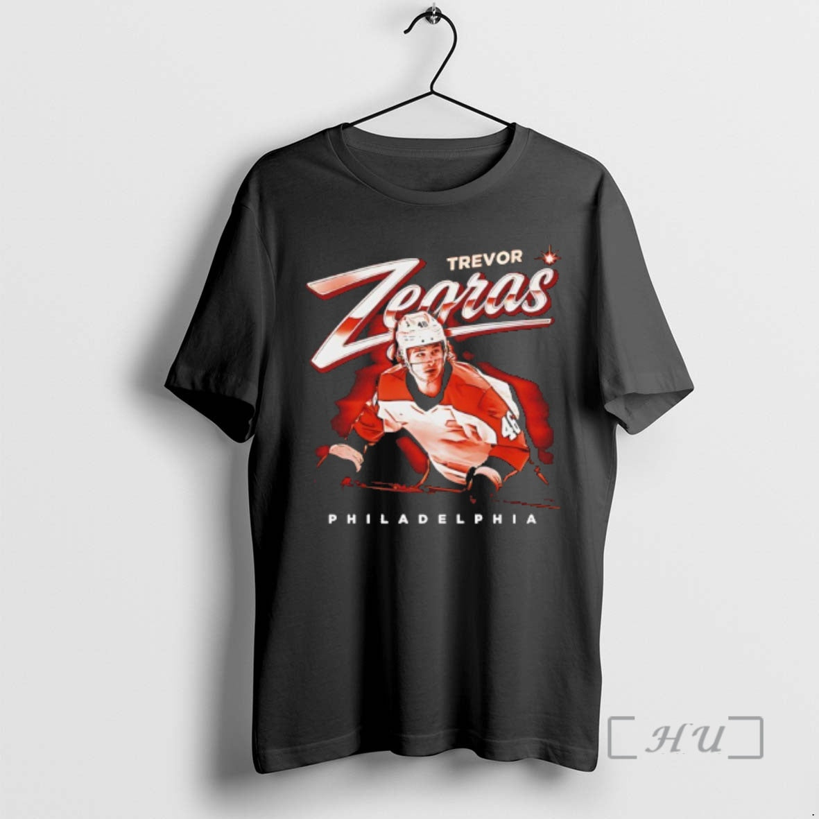 Trevor Zegras Philadelphia Flyers Player Bitmap Hoodie Premium Design
