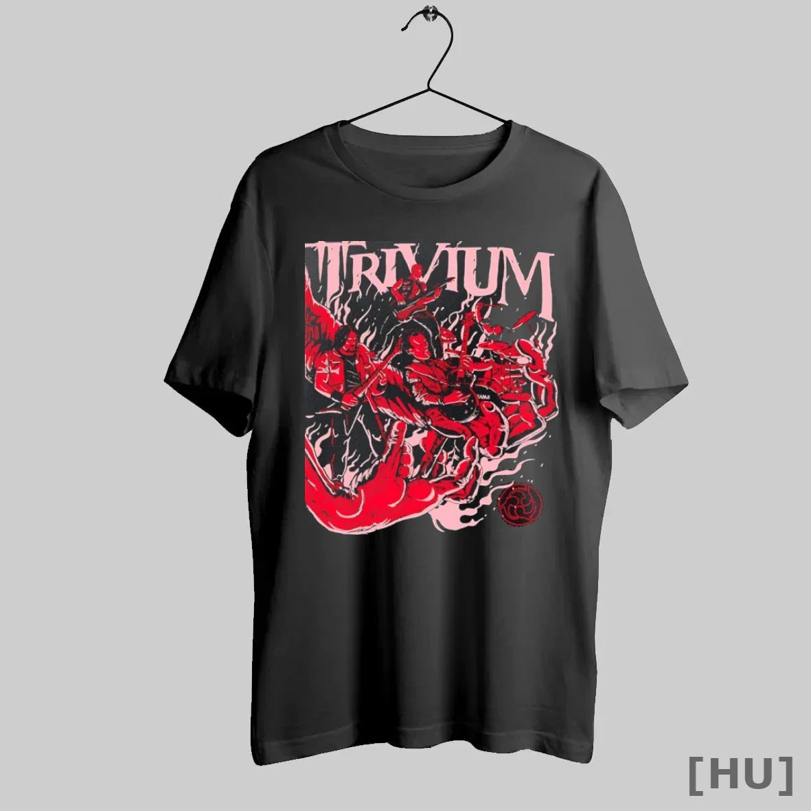 Officials Trivium Heavy Metal Band Playing Stage Flames Dark Demon