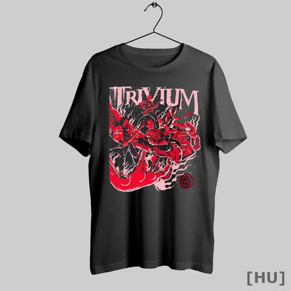 Officials Trivium Heavy Metal Band Playing Stage Flames Dark Demon