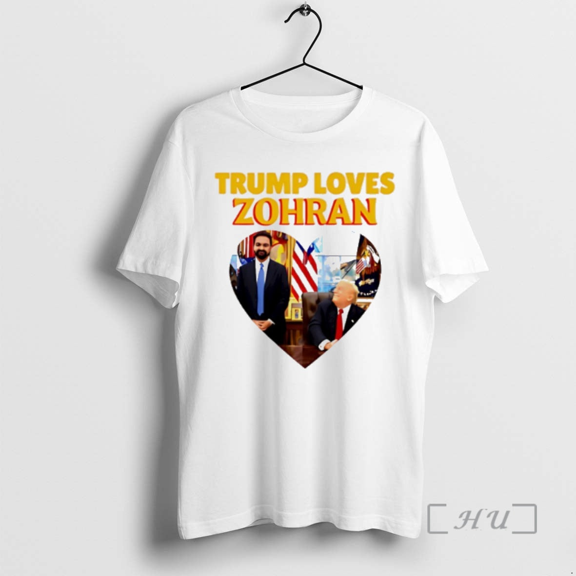 Officials Trump Loves Zohran Mamdani Heart Sweatshirt Stylish Gift