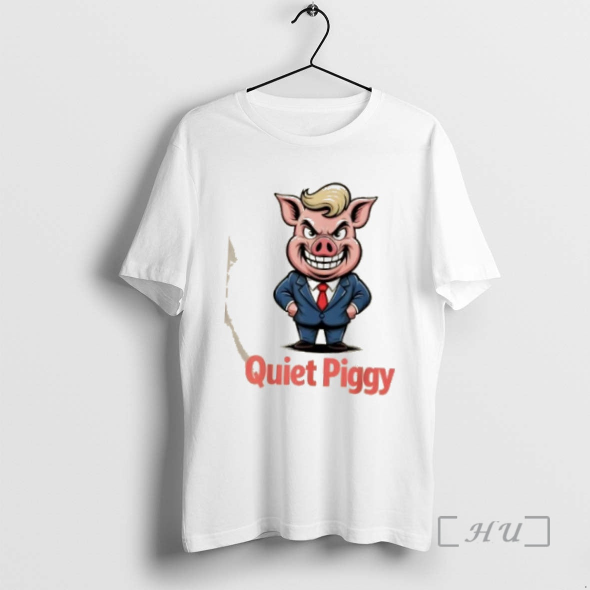 Officials Trump Quiet Quiet Piggy Sarcastic Political Pig Cartoon