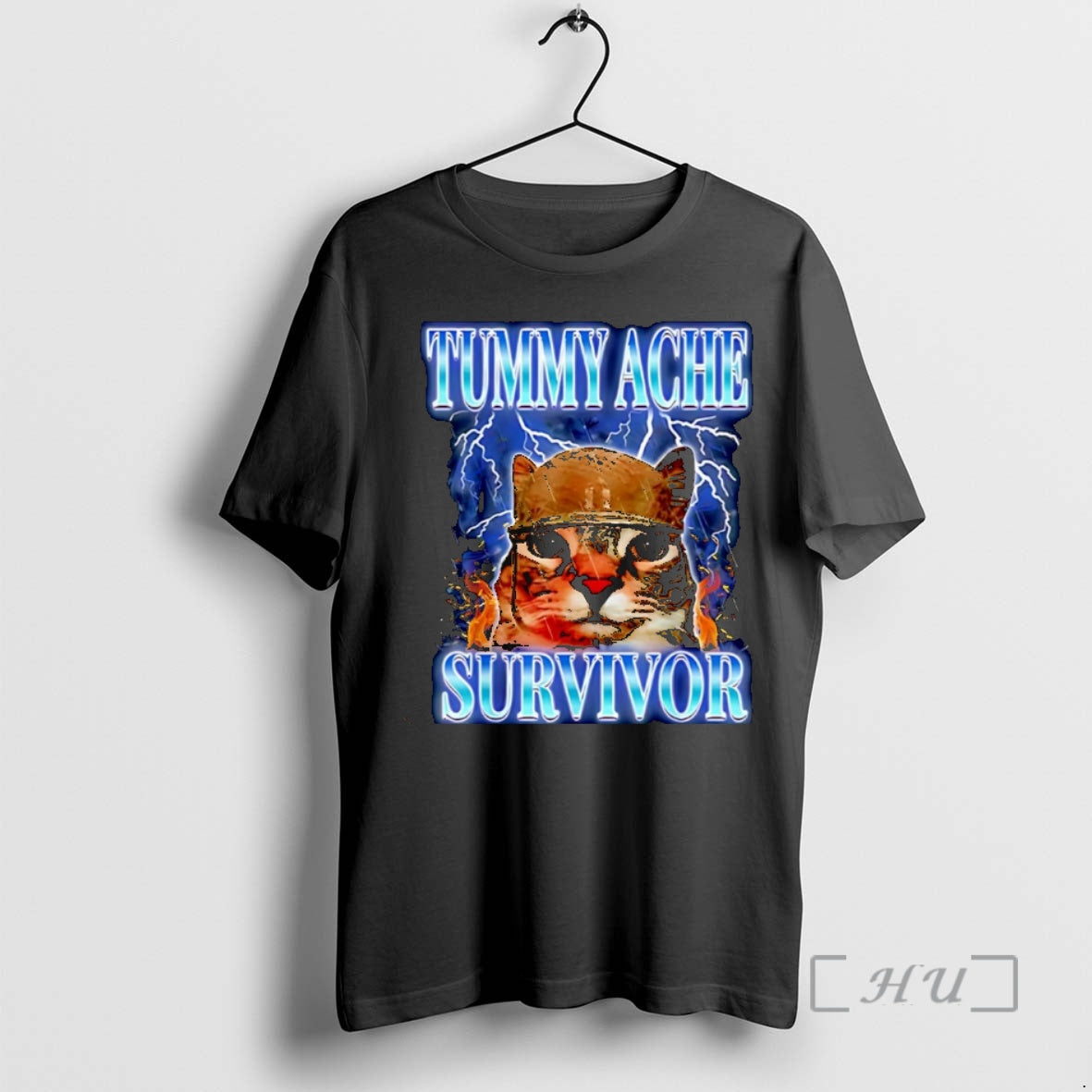 Officials Tummy Ache Survivor Cat Meme TShirt Modern Look