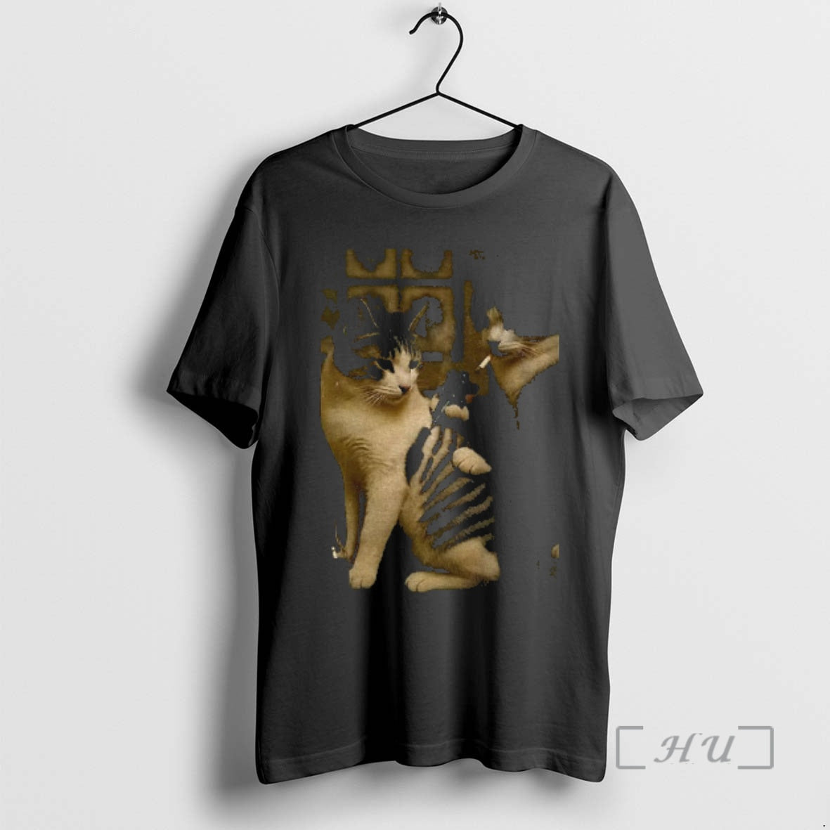 Officials Wacky Cat Tattoo Meme Hoodie Vintage Fashion