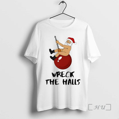 Officials Wreck Halls Santa Tank Top Elegant Merch