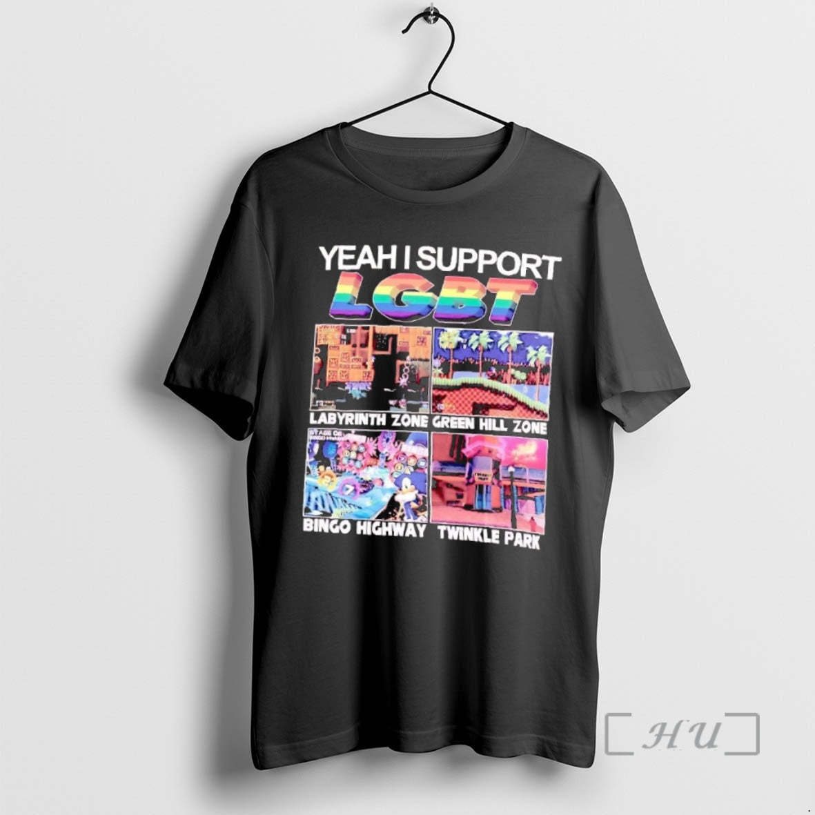Officials Yeah I Support Lgbt Labyrinth Zone Green Hill Zone Tank Top