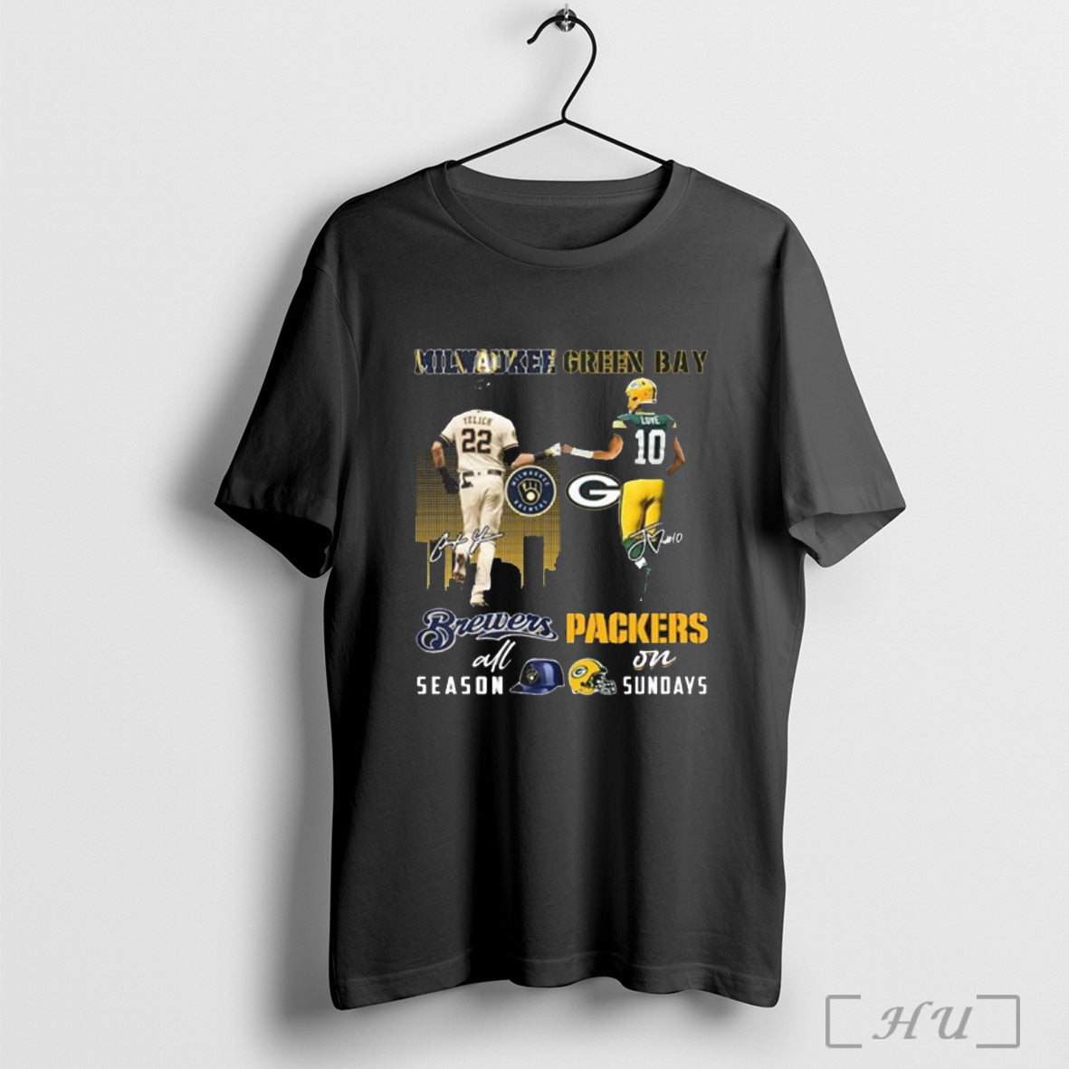 Officials Yelich Milwaukee Brewers All Season X Love Green Bay