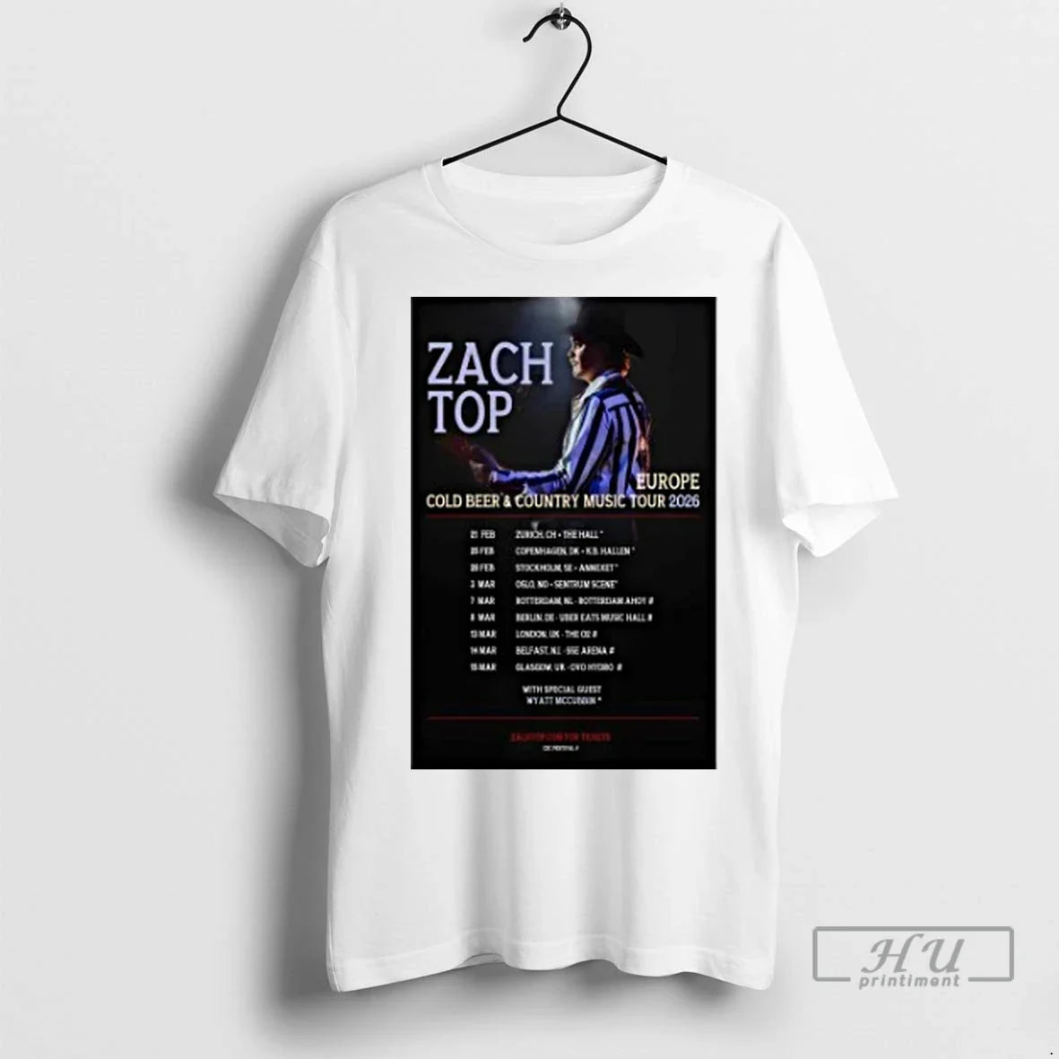 Officials Zach Europe Cold Beer And Country Music Fall Tour 2026 T