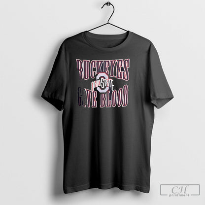 Ohio State Buckeyes Give Blood TShirt Trendy Style