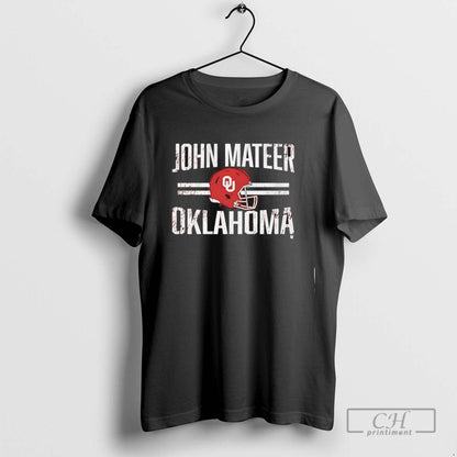 Oklahoma Football John Mateer Helmet Hero Tee Unique Outfit