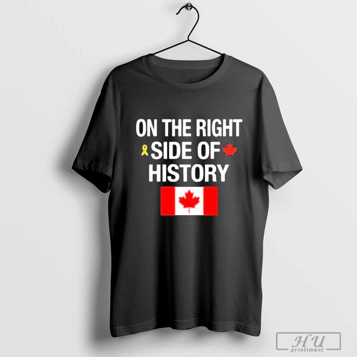 Right Side History Canada Flag Shirt Stylish Art