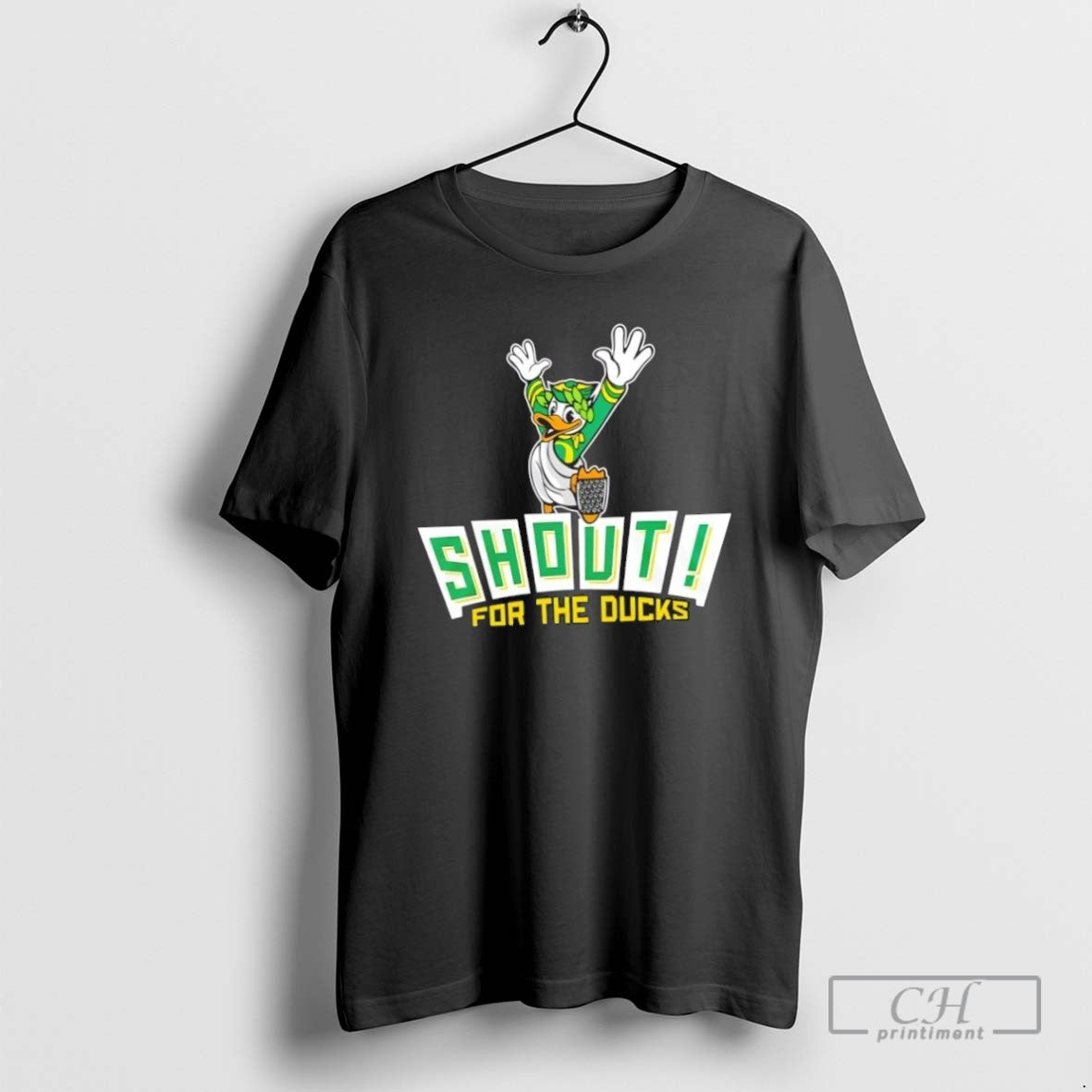 Oregon Ducks Mascot Shout Ducks 2 Sided T Shirts TShirt Vintage Look