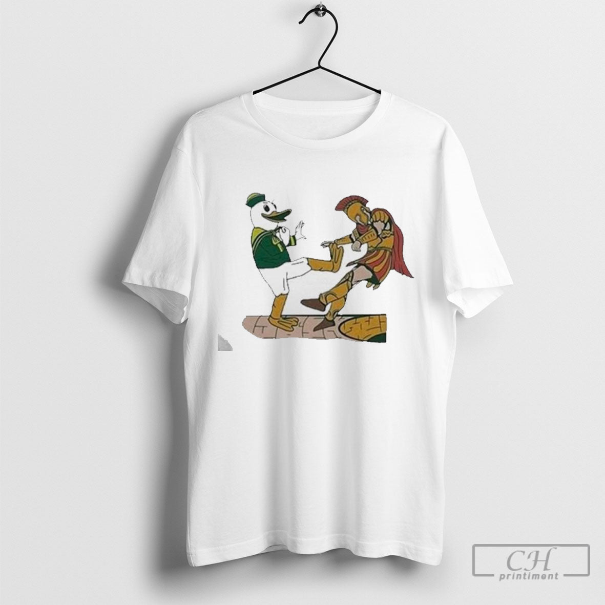 Oregon Ducks Or Kick Trojan Usc Mascot Ladies Shirt Modern Fashion