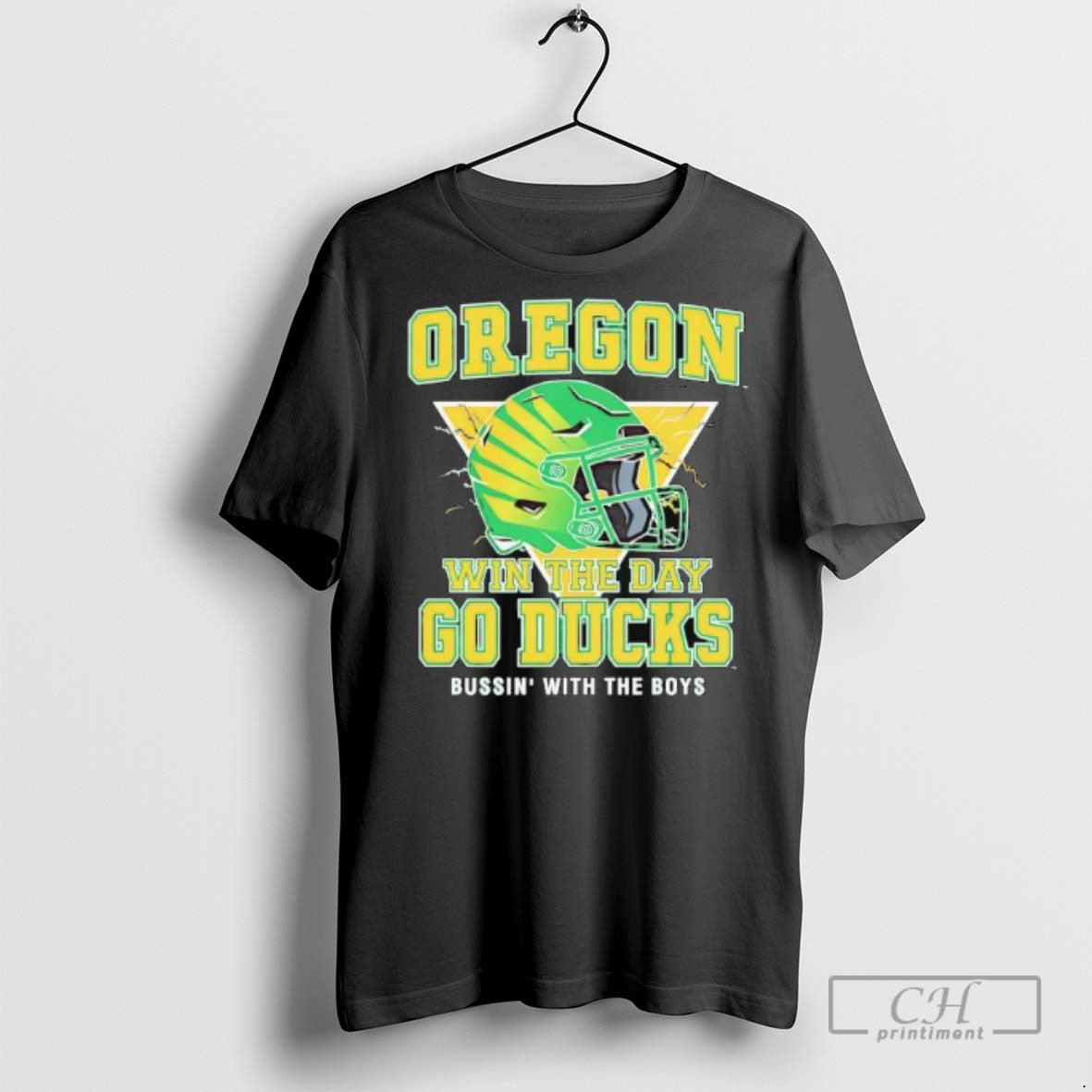 Oregon Ducks Win Day Go Ducks Bussin Helmet Logo T Shirts Tee Trendy