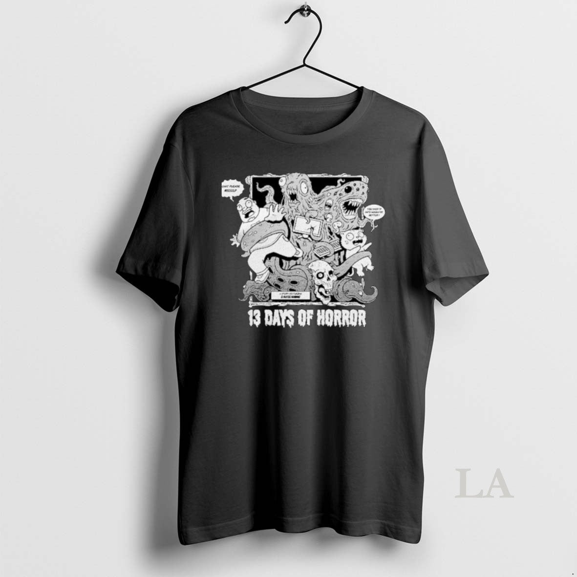 Original 13 Days Horror Screen Ornaments Tee Designer Style