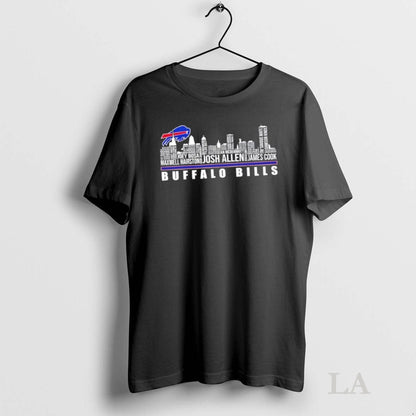 Original 2025 Buffalo Bills Football All Names City Skyline TShirt