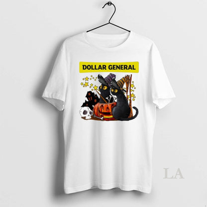 Original 2025 Dollar General Logo Cats Witch Halloween TShirt Premium