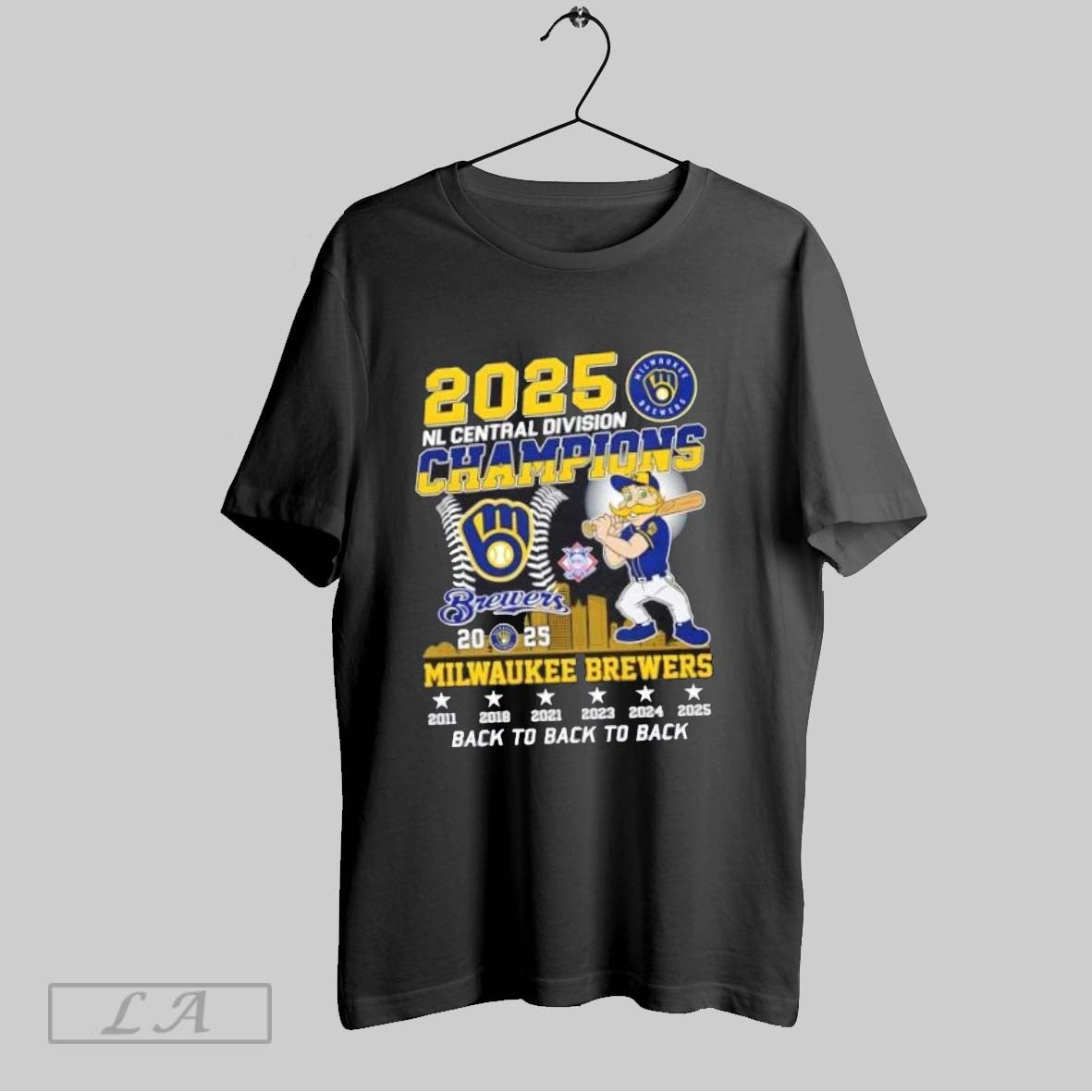 Original 2025 Nl Central Division Champions Milwaukee Brewers Mascot