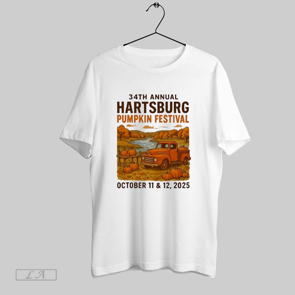 Original 34Th Annual Hartsburg Pumpkin Festival Shirt Retro Gift