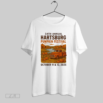 Original 34Th Annual Hartsburg Pumpkin Festival Shirt Retro Gift