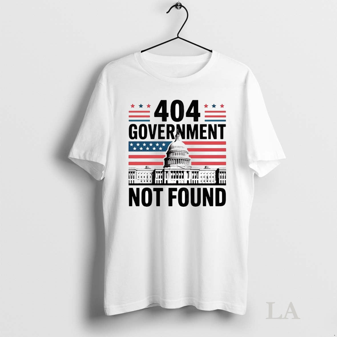 Original 404 Government Not Found Government Shutdown Tee Retro